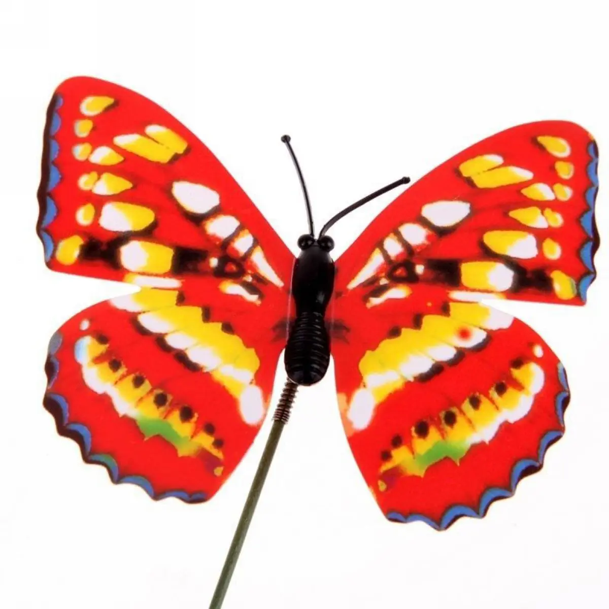 20pcs/pack 3D Colorful Butterfly Sticks Home Yard Lawn Flowerpot Plant Ornament DIY Lawn Decorative Craft