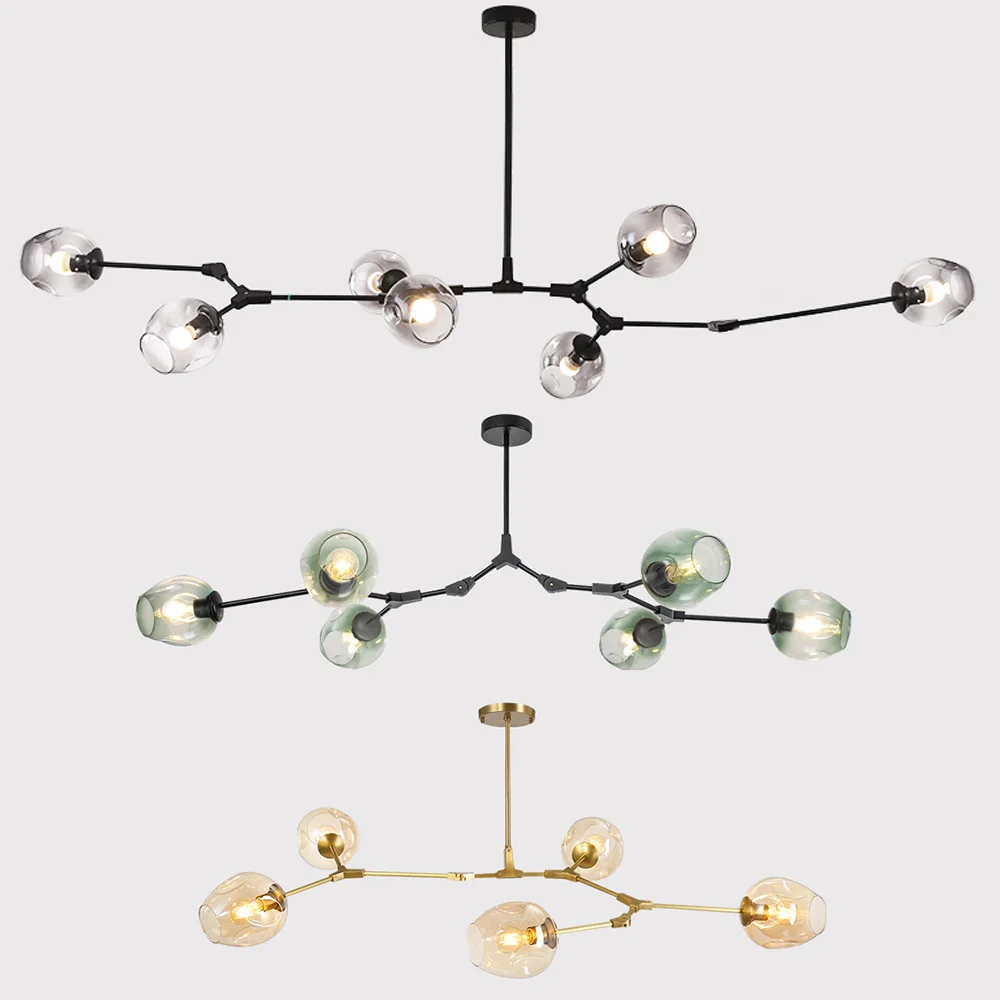 

Modern Nordic Chandelier Lighting Molecular Magic Bean Branch Pendant Lamp Living Room Bedroom art lighting