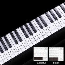 Наклейка в музыкальном стиле пианино клавиатура съемный Примечание этикетка 54/61 клавиши Stave Biginners PVC