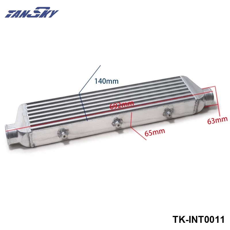 550x140x65 мм 2 5 ''(63 мм) I/O Turbo Inter Cooler Racing Переднее Крепление и пластина алюминиевый