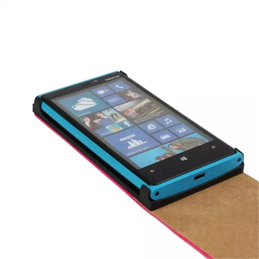 Ultra Thin PU Leather Phone Case For Nokia Lumia 920 Magnetic Buckle Vertical Mobilephone Cover Cellphone Protection Accessories