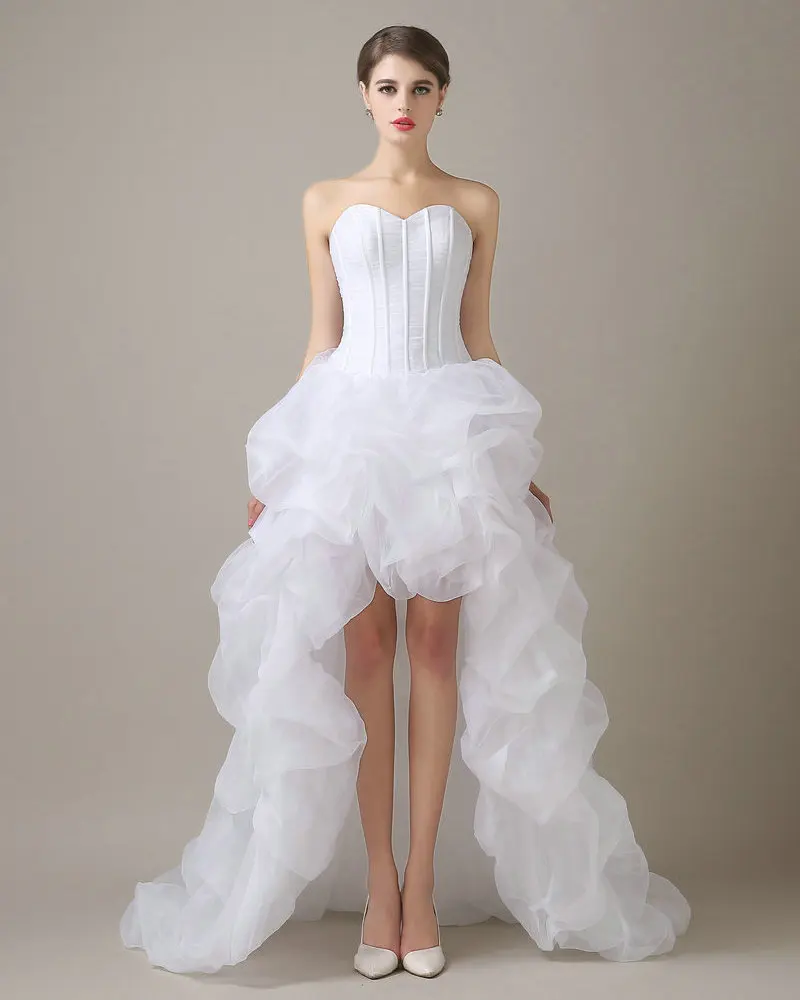 Vestito da sposa organza hi lo