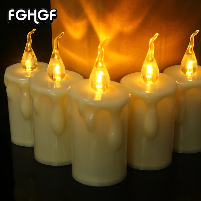 Led Taper Candles Artificial Candle Lights on Battery Warm white