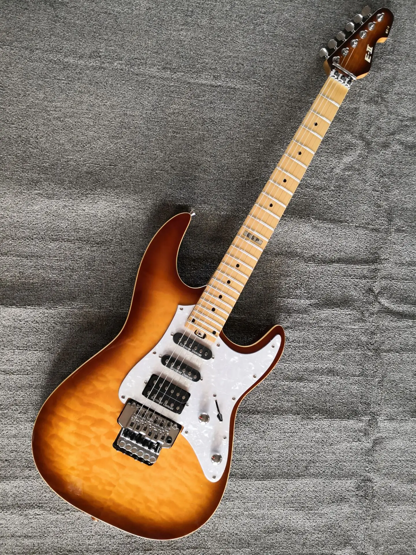 

New Custom E2 ST-1 TEA SUNBURST Guitar tremolo Bridge electric guitar