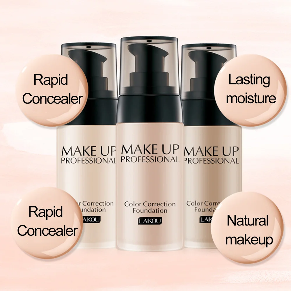40 mL 3 Colour New Makeup Base Face Color Correction Liquid Foundation