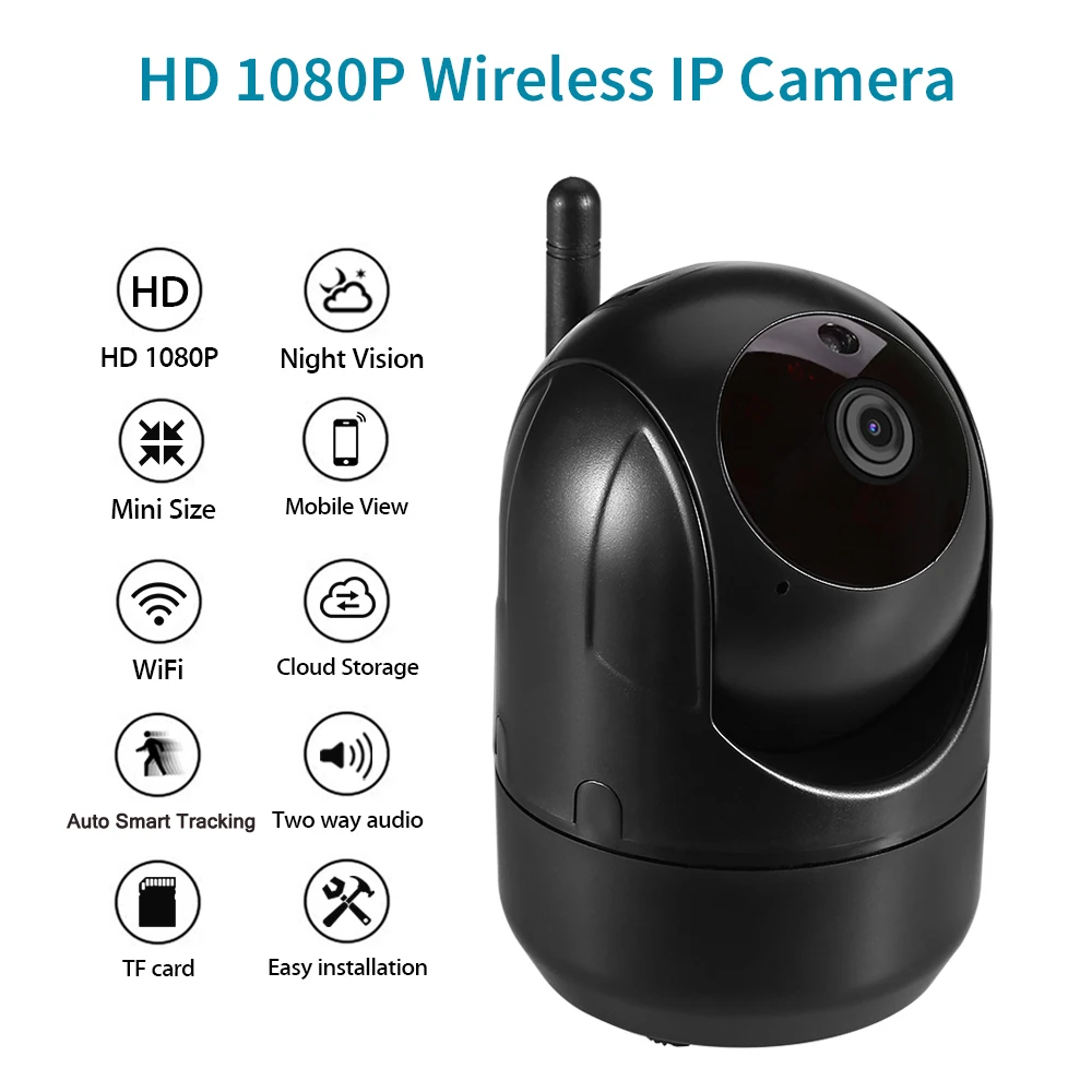 

1080P Wireless IP Camera 2MP Wifi Camera Indoor Smart Auto Tracking Human PIR Detector Home Security Surveillance CCTV Network