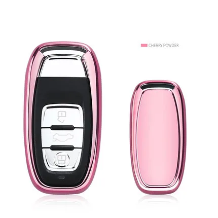 Pink Protective TPU Key Case for 2014 2015 Audi A4 S4 A5 S5 RS5 Q5 Quattro
