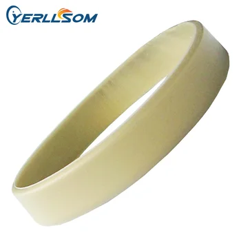 

YERLLSOM 100pcs/Lot High Quality Customized Peronal Metallic Gold Silicone Bracelet For Promotional Gifts B041512