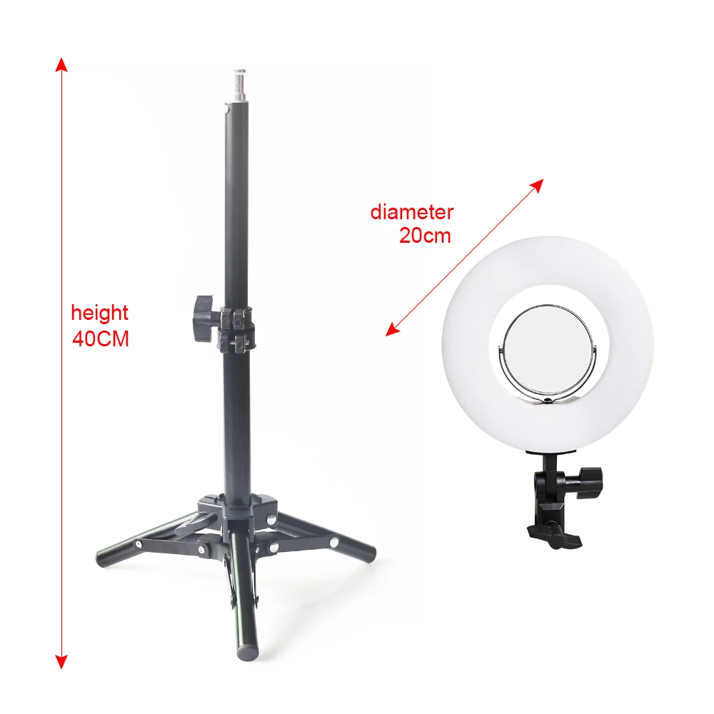 CY 8 дюймов 24 Вт 120 шт светодиодный кольцевой светильник 5500K камера фото студия телефон видео Фотография регулируемое кольцо лампа с штативом
