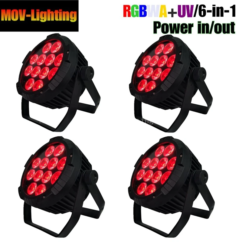 4 шт./лот Dmx512 управление сценическое освещение 6 в 1 wash 12 rgbwauv 12x18w led par|Эффект