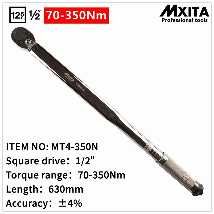 MXITA 1/2 ''привод 70-350NM динамометрический ключ хранилище инструментов ножной фунт привод нажмите Регулируемый ручной гаечный ключ с трещоткой гаечный ключ инструмент