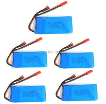 5PCS Lipo Battery 7.4v 1200mAh 2S 30C JST For RC MJX X101 H16 V666 V353B Tarantula X6 YiZhan Helicopter Qudcopter Truck Drone