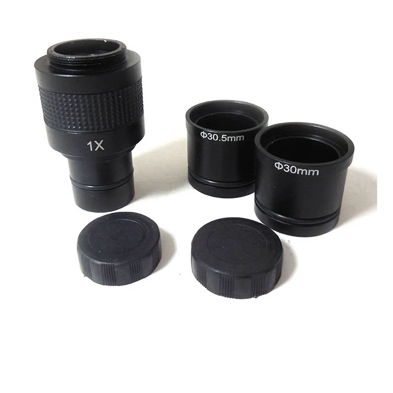 1X C Mount Digital Microscope Adapter Port Relay Lens for CCD CMOS Camera Video Mounting Size 23