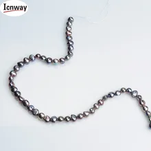 5 нитей натуральный черный пресноводный жемчуг АА барокко 8-9 мм для изготовления ювелирных изделий 15 дюймов DIY ожерелье