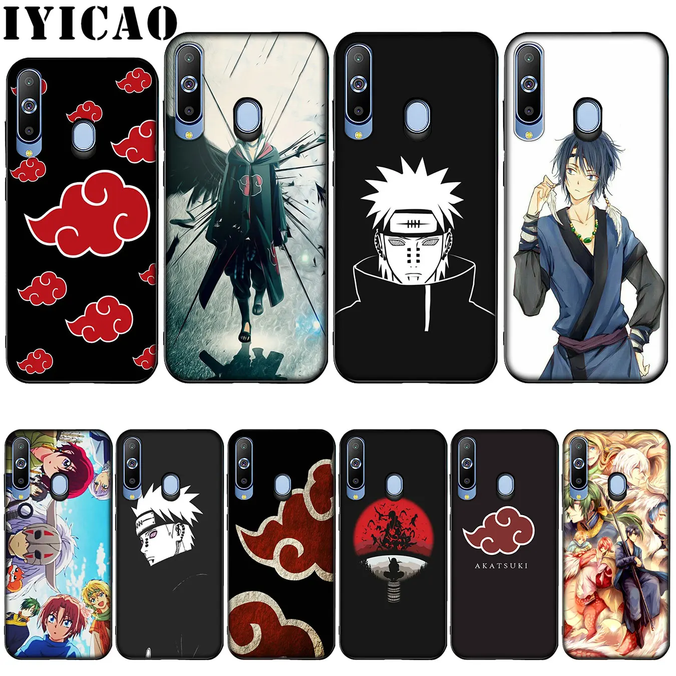 

IYICAO Akatsuki Logo Naruto Leading Silicone Soft Case for Samsung Galaxy A10 A30 A40 A50 A70 M10 M20 M30 Cover