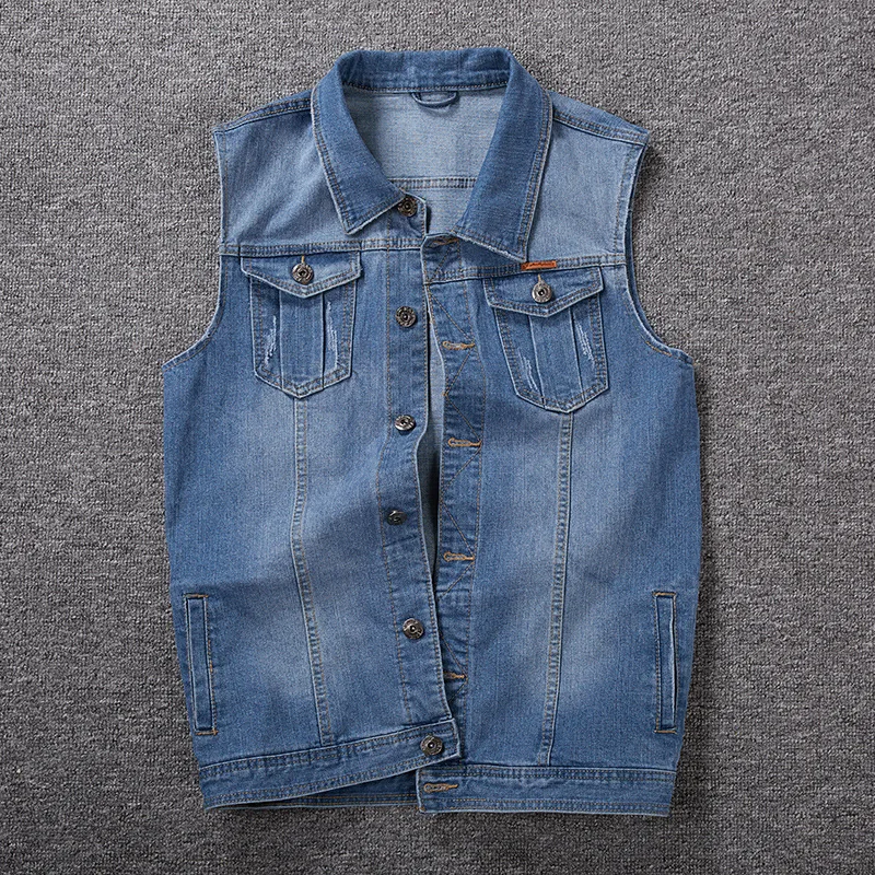 Men Denim Jeans Vests 6XL 7XL 8XL 72in Vests & Waistcoats from Men's