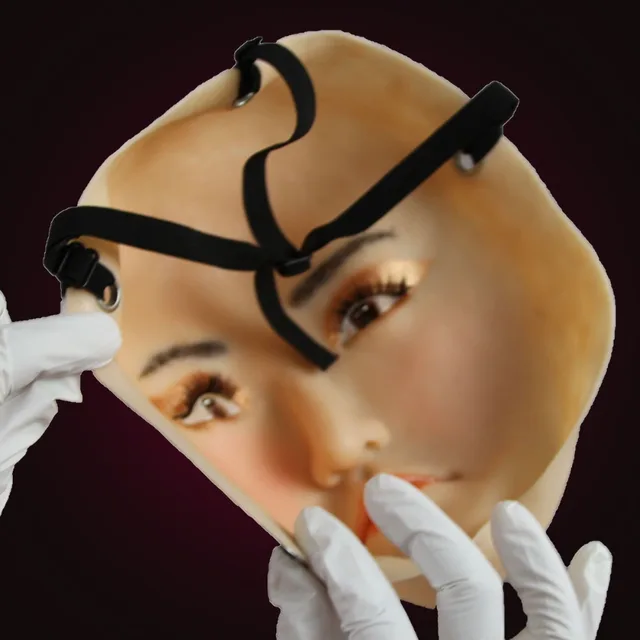 Buy realistic silicone female mask people mask