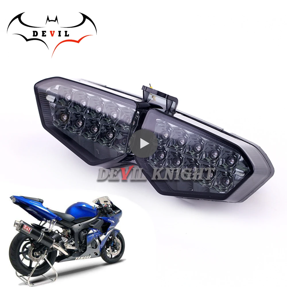 Задний стоп сигнал для Yamaha YZF R6 2003 2004 2005 Интегрированный Светодиодный фонарь