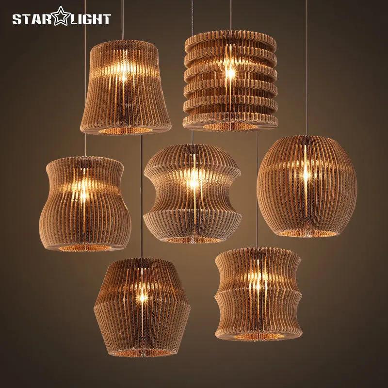 Compra iluminación colgante de papel online al por mayor de ... Papel diseño Candelabros