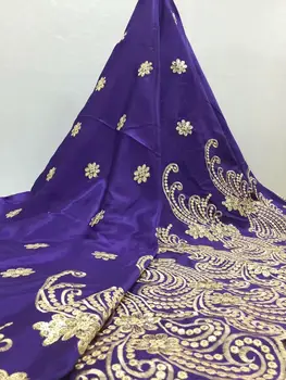 

Multi Color African George Lace Fabric With Sequin Lace Nigerian George Wrapper High Quality African George Fabric For Dress 5yd