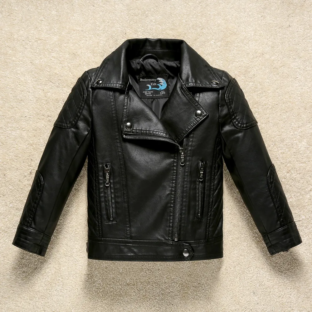 3 11Y Jackets For Girls 2017 Fall Fashion Children Outwear Coat PU