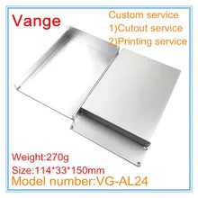 4 шт./лот корпус для пескоструйной обработки 6063-T5 алюминиевые профили распределительная коробка 114*33*150 мм серебристого цвета для оборудования печатных плат