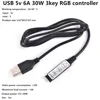 Tira de luces LED RGB, atenuador con mando a distancia, 5v, 6A, 30W, controlador RGB LED USB, Mini, 3 Llaves, gran oferta ► Foto 1/6