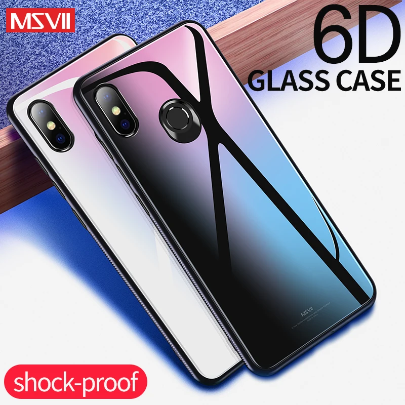Msvii 6D Tempered Glass Case For Xiaomi Mi 8 SE Full Protection Coque Mi8 Explorer Back Cover Fundas Bumper |