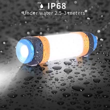 USB Перезаряжаемые T15 T25 T30 фонарик IP68 Водонепроницаемый туристическая Светодиодная лампа фонарь на магните для отпугивания комаров Мощность банковская лампа