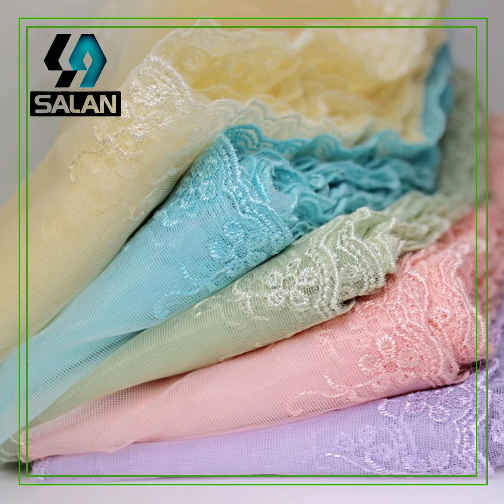 Shelf exquisite cotton silk embroidery lace high quality five color