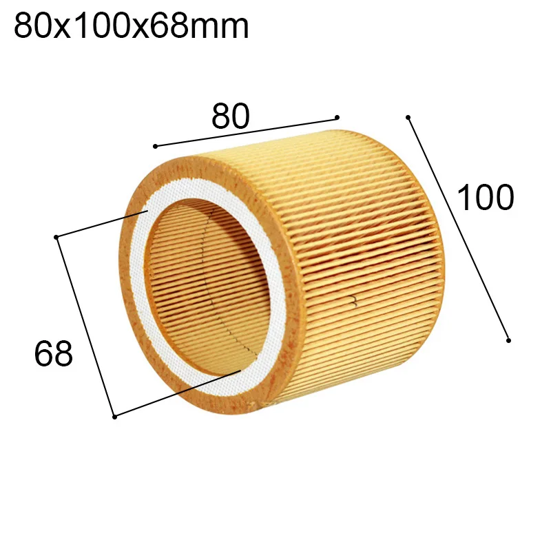 1 шт. фильтр для винтового компрессора элемент воздушного фильтра внутри воздушного компрессора глушитель Внутренний Элемент Универсальный фильтр - Цвет: 80x100x68mm