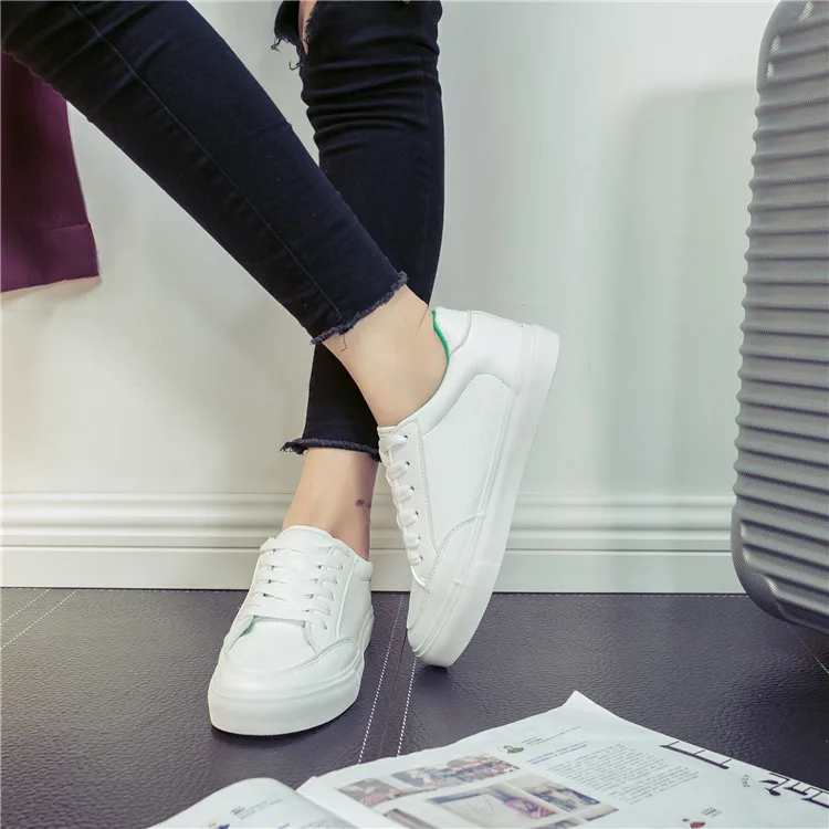 2017 Spring Autumn Shoes For Women Comfortably Lace-up Flats Shoes Women's Fashion Casual Shoes Girls Student Winter shoes 9