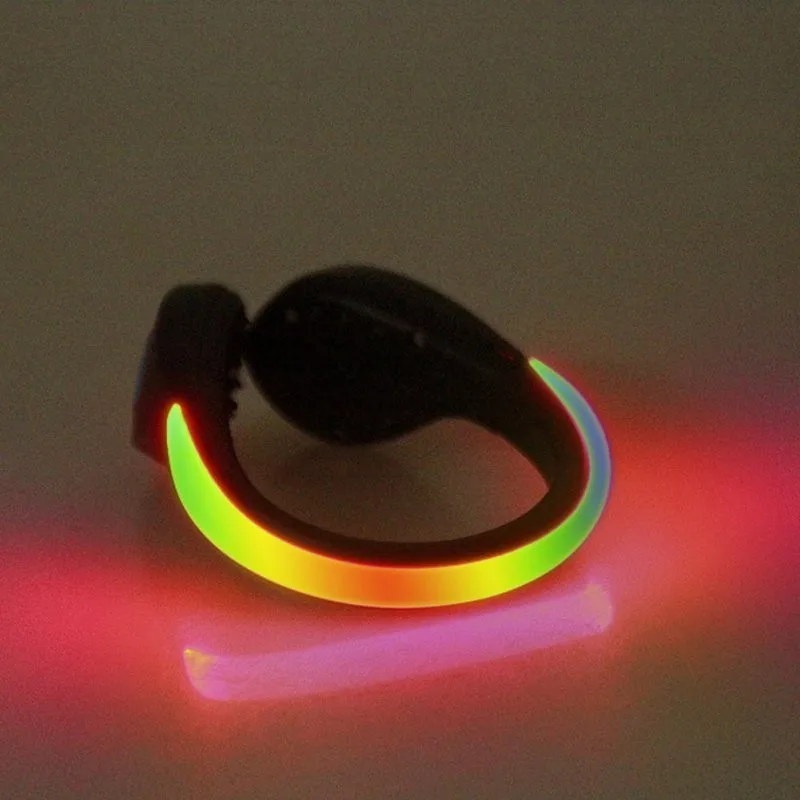 Discount New Arrival LED Luminous Shoe Clip Light Night Safety Warning LED Bright Flash Light For Running Cycling Bike 5
