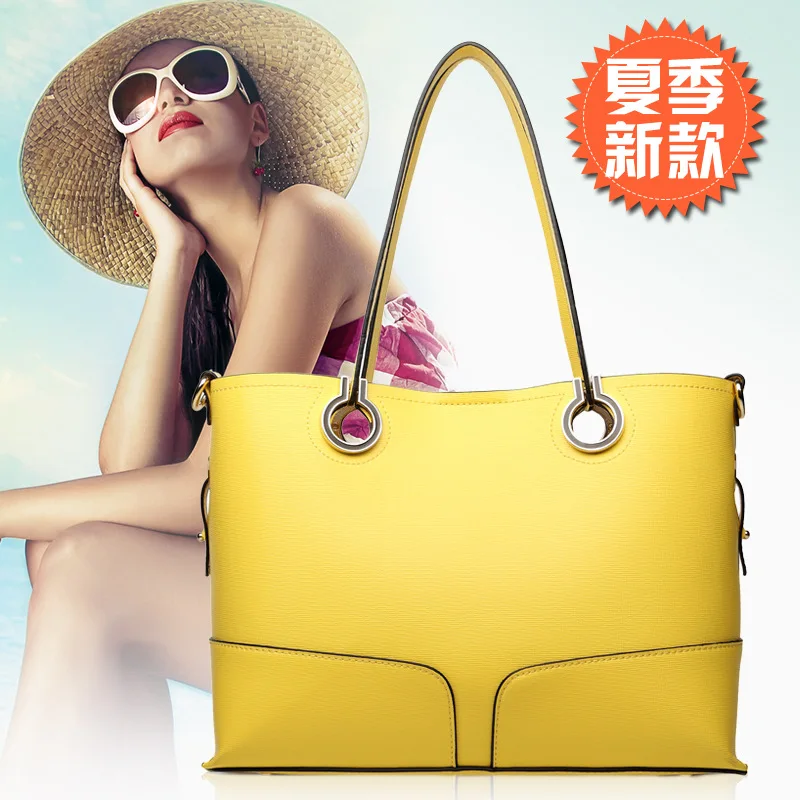 

2015 Multi-purpose Fashion Brand Composite Bag Candy Color Women's Handbags Casual Female Bags