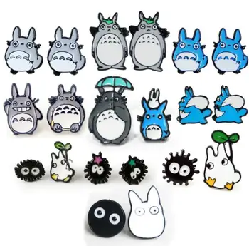 

20 pairs cartoon My Neighbor Totoro Alloy Enamel Lovely Cartoon Earrings Jewelry Stud Earring EE-103