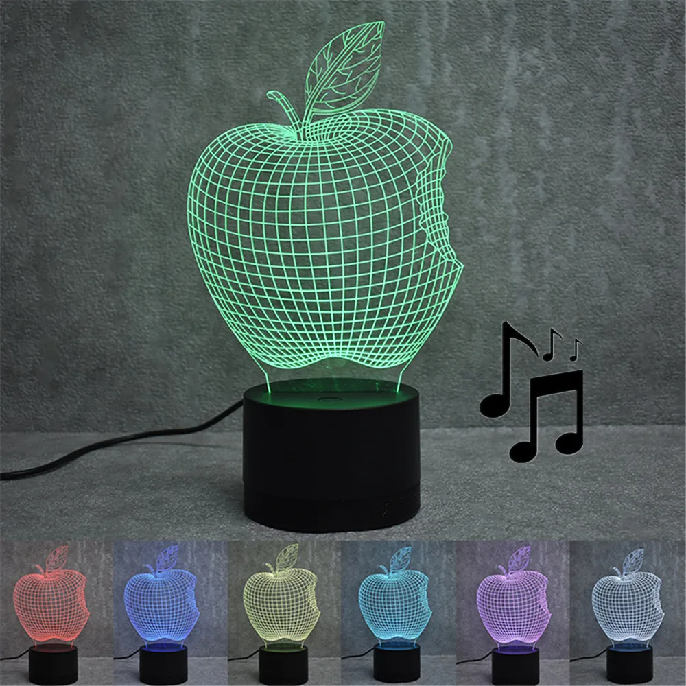 

Creative Bluetooth Stereo Colorful 3D Optical Illusion Home Decor LED Table Lamp Home Accessoire Festival Ornament Luminaria #X
