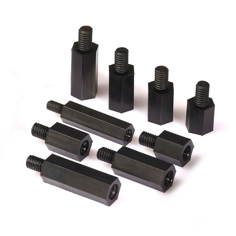 

50pcs Nylon PCB Board spacer M2 M2.5 M3 M4 Black Hex Nylon plastic standoff spacer NY66 Pillar