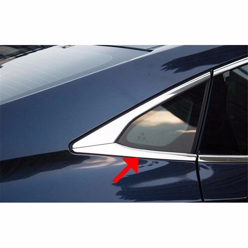 8PCS/set LHD CHROME BUTTON WINDOW SILL TRIM SURROUND COVER FIT FOR HONDA CIVIC 2016 2017 OLDING LINING ACCENT GARNISH STAINLESS