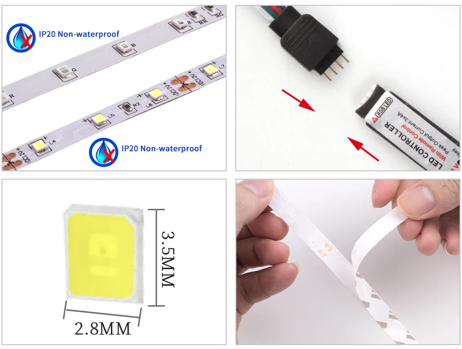 USB DC 5 В Светодиодная лента 50 см 1 м 2 м 3 м 4 м 5 м SMD 2835 кабель питания 3Key гибкий светильник Настольная лампа Декор экран ТВ светильник ing фон