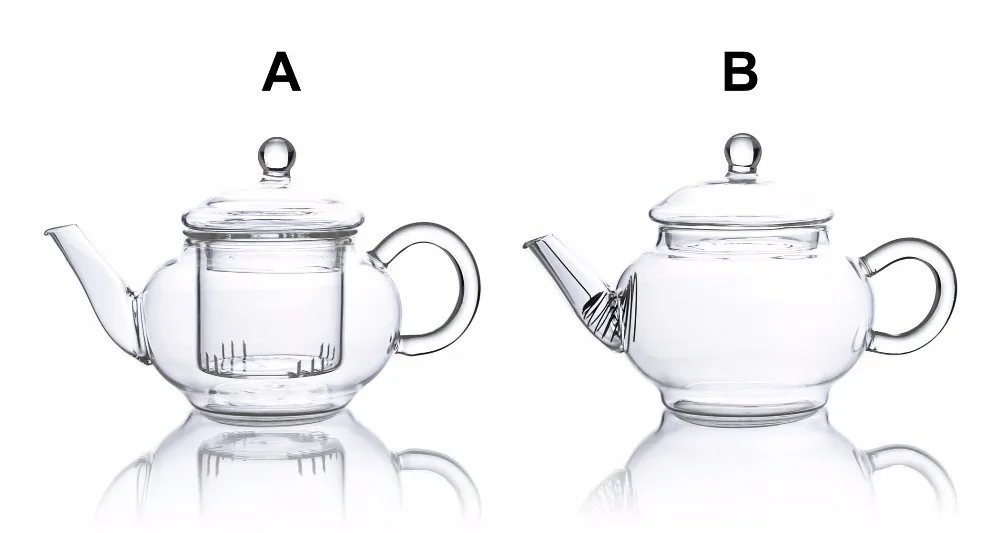 

Kinds Handmade Heat Resistant Clear Glass Mini Flower Teapot w/ Infuser A/B