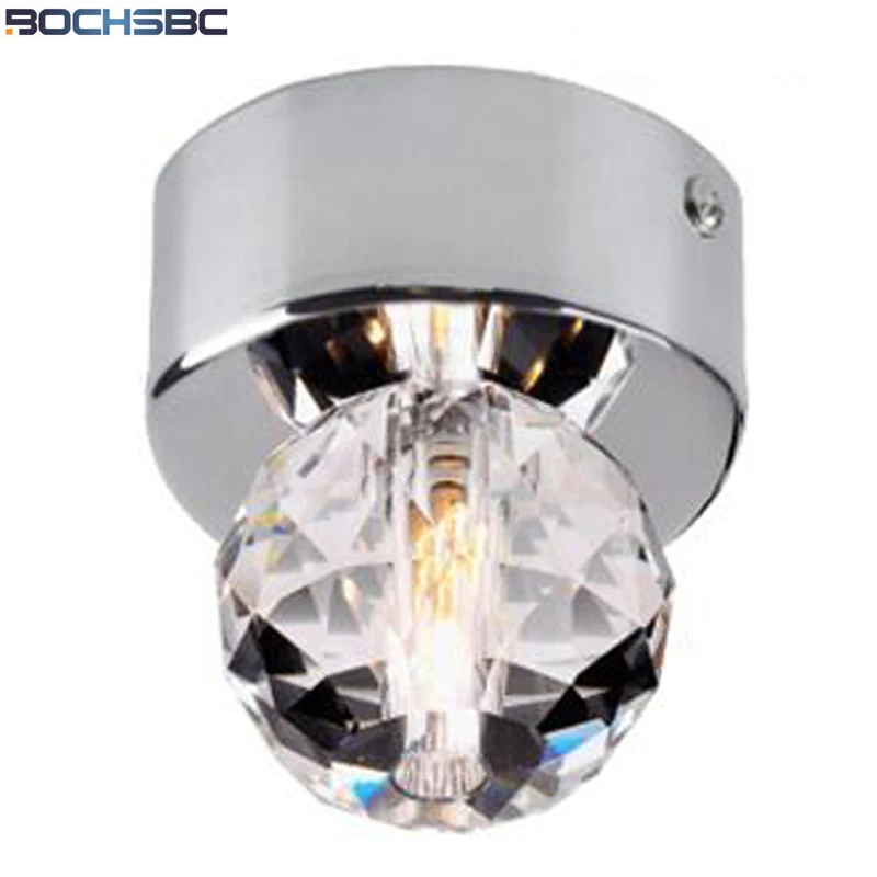 

BOCHSBC Post-modern Crystal Ball Ceiling Lights Creative Personality Lamp Light Fixtures for Bedroom Dinning Room G4 Lompara