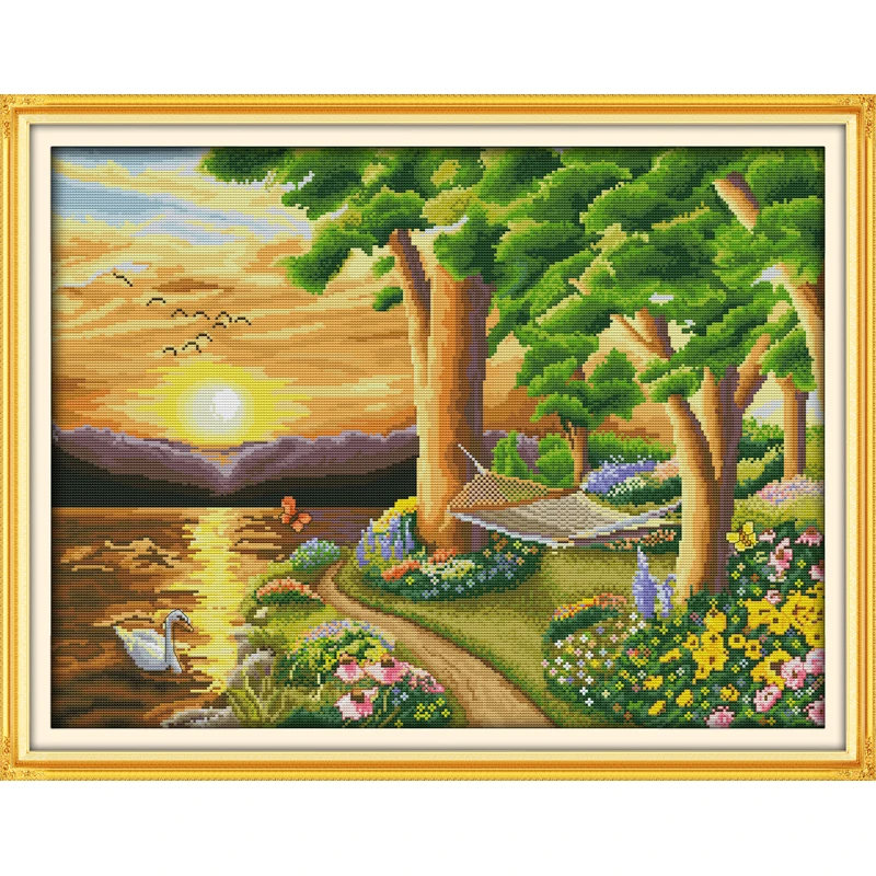 

Everlasting love Twilight Chinese cross stitch kits Ecological cotton stamped printed 11 14CT DIY New Christmas decorations gift