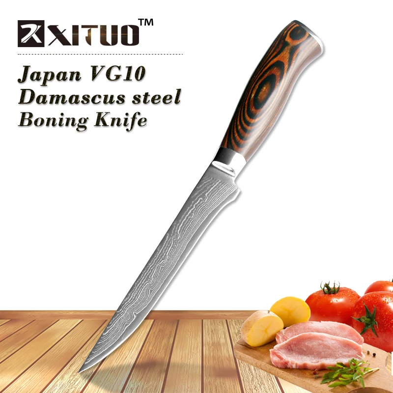 XITUO High quality utility knife Kitchen knife Japanese VG10 73 layer Damascus steel paring knife wood handle Boning knife Tools XITUO High quality utility knife Kitchen knife Japanese VG10 73 layer Damascus steel paring knife wood handle Boning knife Tools