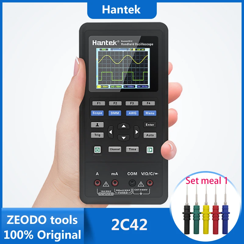 [ZEODO] Hantek2C42/40MHZ Mini handheld oscilloscope+Multimeter DIY Digital Oscilloscope 2C72