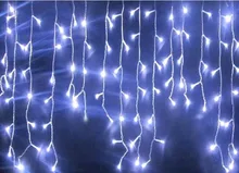 4 m 100 SMD White Holiday Festival Curtain Wedding Lights LED String Strip ice bar lamp Garlands for Party fairy christmas