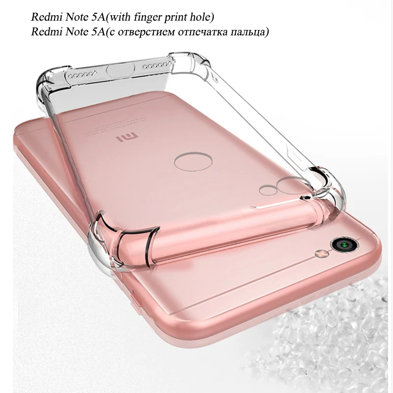 Transparent silicone case xiaomi redmi note 5a (3)