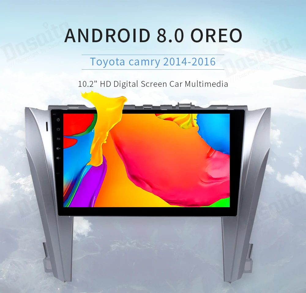1 din Android 8.0 Multimediální přehrávač do auta pro Toyota Camry 2015 2016 Rádio s 8jádrovou 4Gb + 32Gb GPS navigací IPS obrazovka DAB +