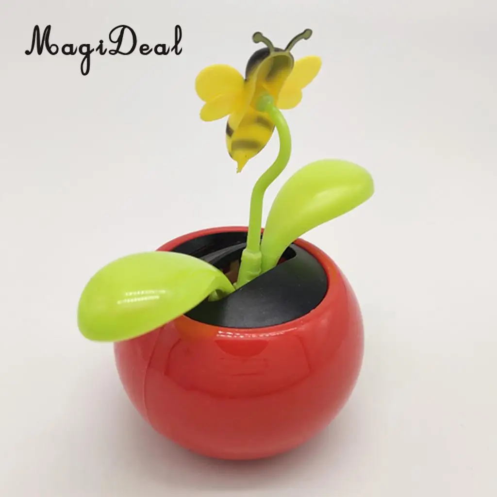 Solar Powered Insect Flower Sunflower Dancing Swing Doll   Toy Home Decor Car Ornament Flowerpot Figure Gifts