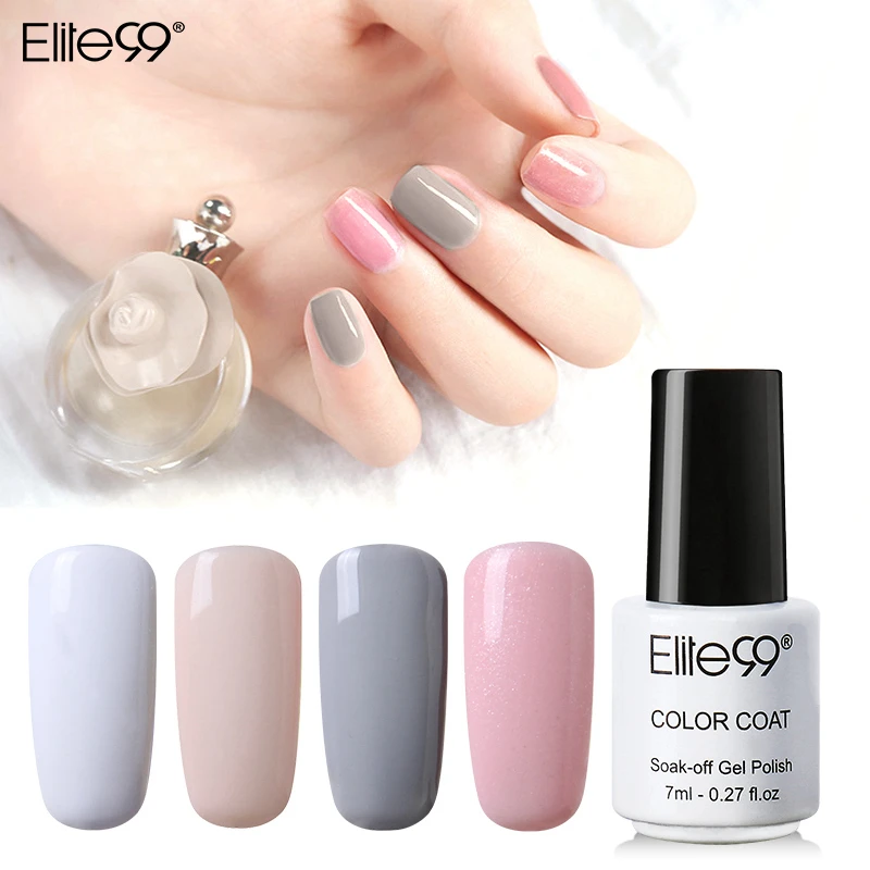 

Elite99 7ml Nail Polish Color UV Gel Lak Lacquer Vernis Semi Permanent Hybrid Nail Art Manicure Pure Color Coat 58 Colors Pick 1