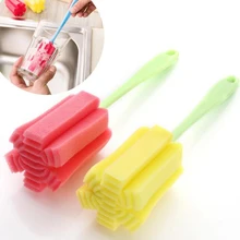 PP+ губчатая ручка, чашка, щетка для бокалов, стеклянная бутылка, чашка, чайник, чистящий кухонный аксессуар, мойка, простые в использовании чистящие инструменты